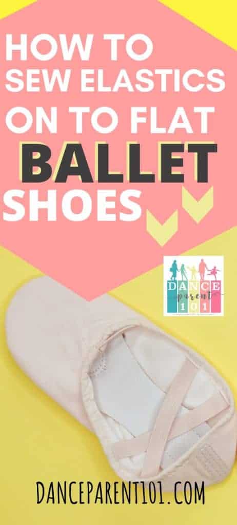 How to sew elastics on to flat ballet shoes- Criss cross or single elastics. Today many dance shoes come with elastics pre-attached so which should you choose? Single or Criss cross elastics. Choosing which ankle straps to use for your child, kids, toddlers or teens ballet slippers is important and we outline the benefits of both and have photos and instructions on how to sew the elastics onto flat ballet shoes and slippers.