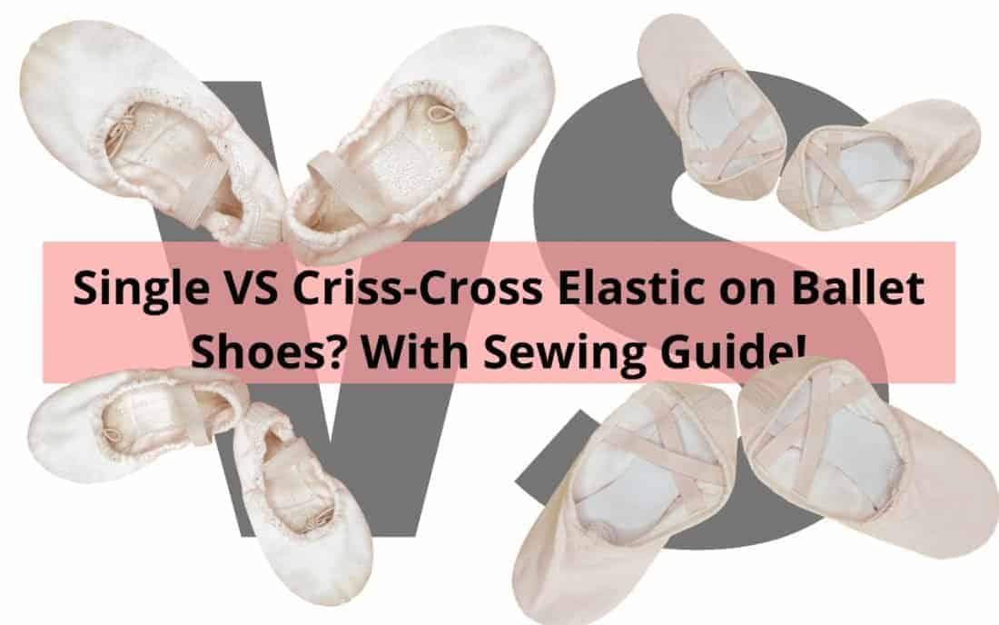 How to sew elastics on to flat ballet shoes Criss cross or single