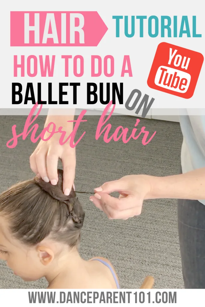 How to do a Ballet Bun on Short Hair - Video and Photo Instructions