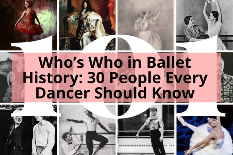 Who's who in ballet? collage of Images of various important people in ballet