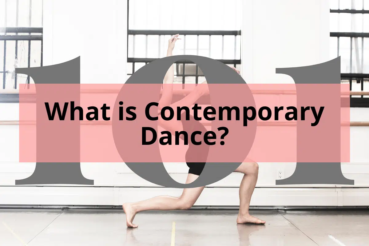 person kneeling on one knee while bending backwards with title What is Contemporary Dance?