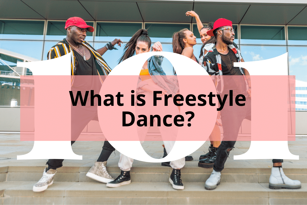 five adults doing freestyle dance with title What is Freestyle Dance?