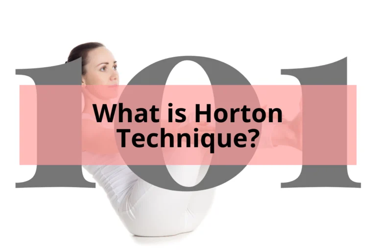 woman sitting on floor balancing body with title What is Horton Technique?
