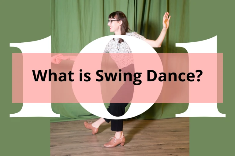 woman dancing swing dance with title What is Swing Dance?