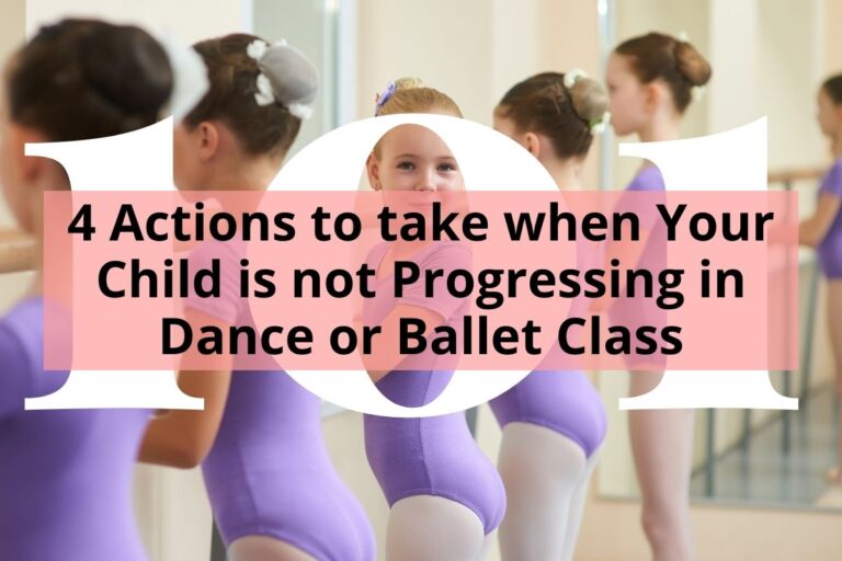 Girls at a ballet barre with title 4 Actions to Take When Your Child is Not Progressing in Dance or Ballet Class