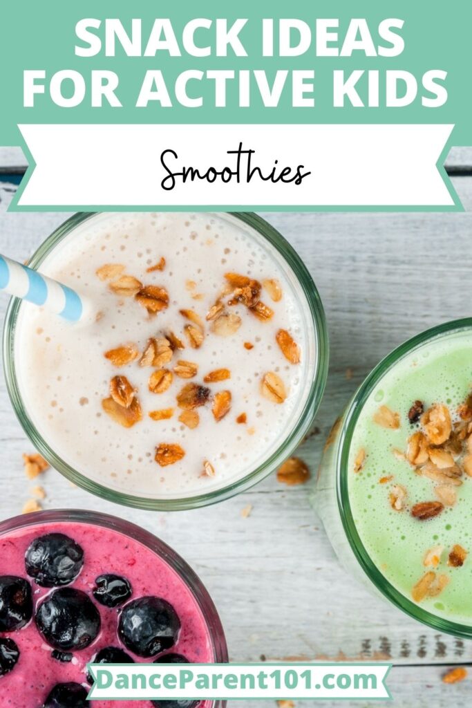 Image of three smoothies white, green and pink