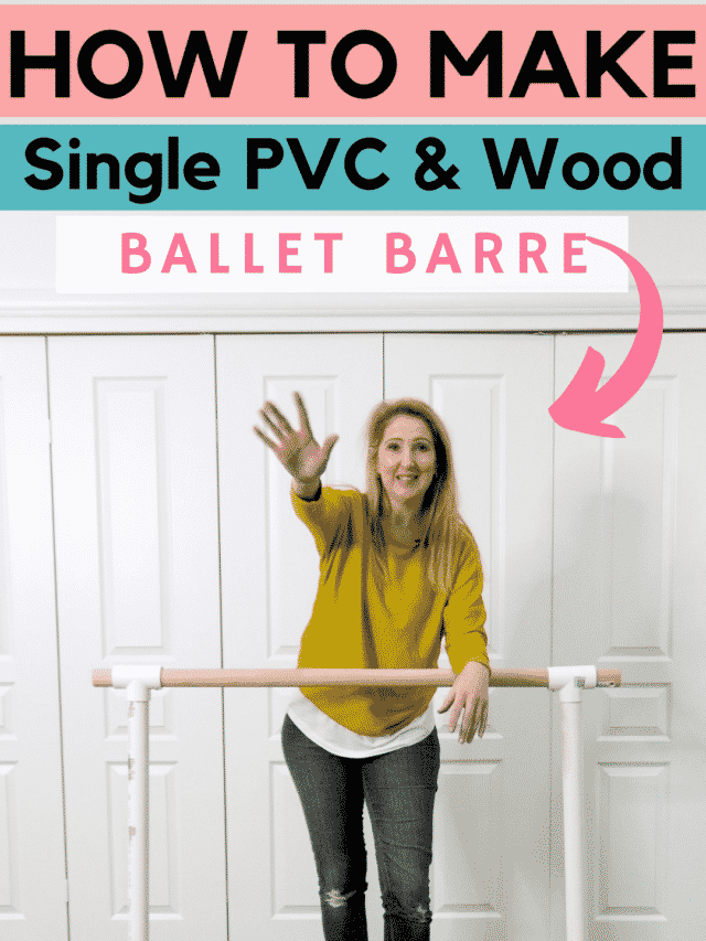 DIY Ballet Barre – Single Wood and PVC Pipe #2