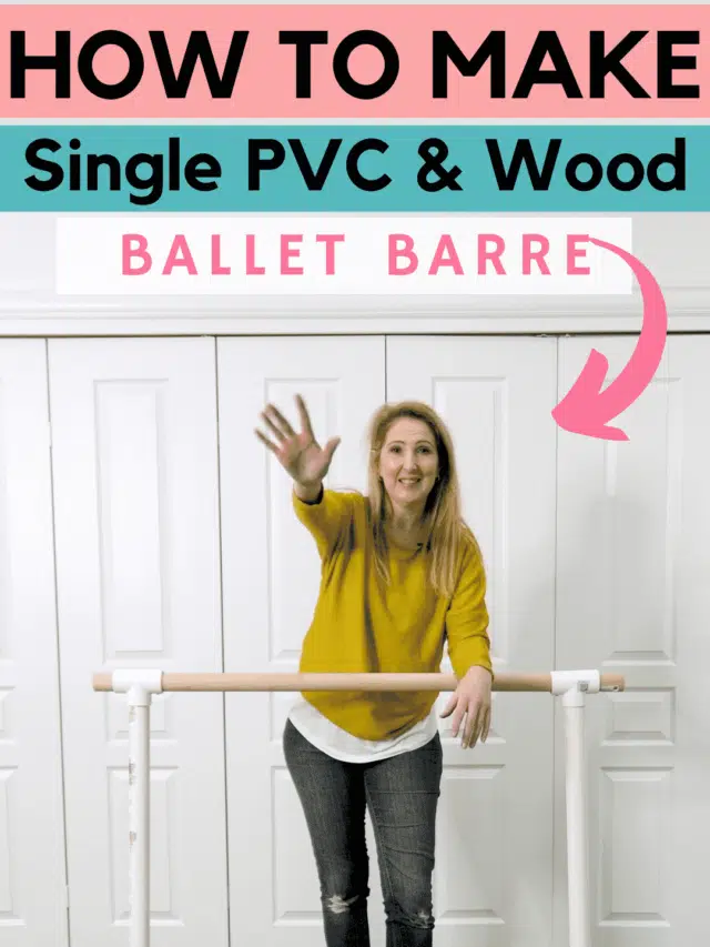 DIY Ballet Barre – Single Wood and PVC Pipe #2