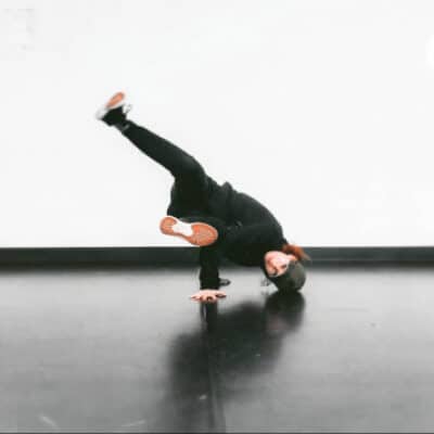 A dancer doing a breakdance