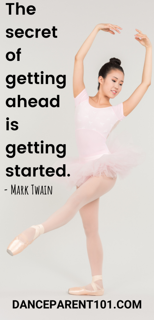 The secret of getting ahead is getting started. (Mark Twain)