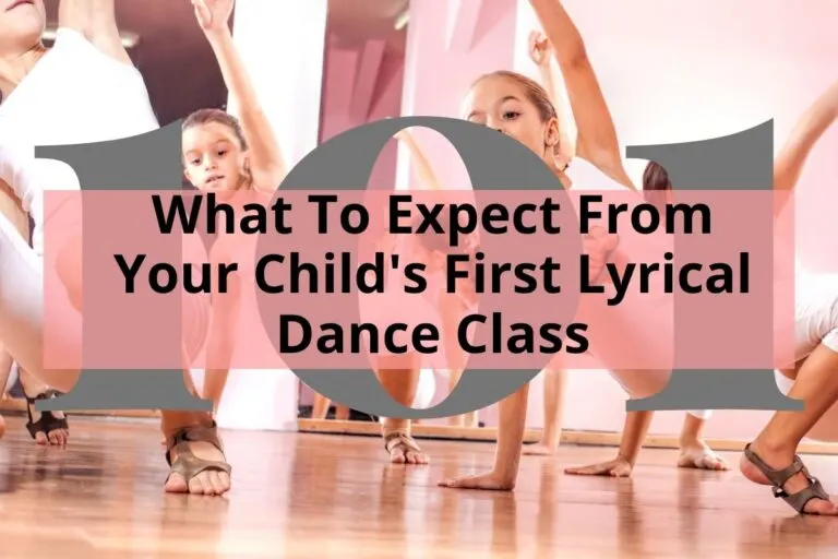 dance kids doing lyrical dance in a studio with title what to expect from your childs first lyrical dance class