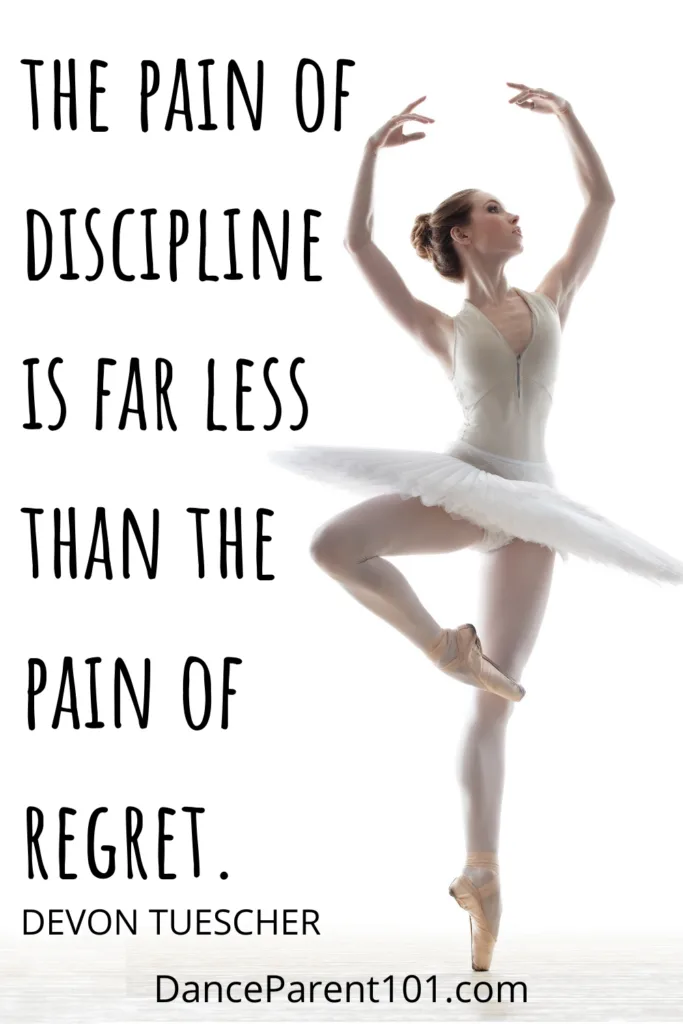 The pain of discipline is far less than the pain of regret. -Devon Tuescher