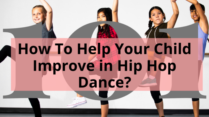 Three girls doing a hip hop move in a dance studio with title over top How To Help Your Child Improve in Hip Hop Dance?