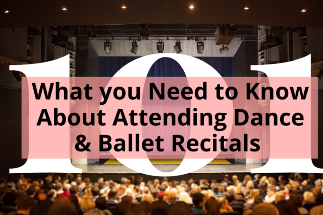 Title on top of a theatre full of people and an empty stage - Are you attending a dance or ballet recital to watch your niece or nephew perform or maybe your friend's kids or your cousin's kids dance and you are not quite sure what is expected of you?