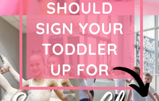 toddler girls and boys practicing ballet dance with title Reasons Why You Should Sign Your Toddler Up For Summer Class