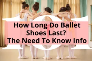 Title - How Long Do Ballet Shoes Last? The Need to Know Info - group of young dancers in white costumes facing away from the camera