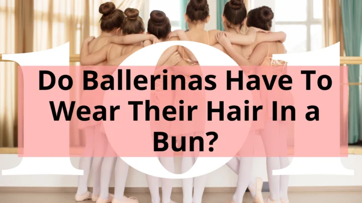 Title - Do Ballerinas Have To Wear Their Hair In a Bun? - a group of young ballet dancers face away from the camera, linking arms over their shoulders. THey wear pink leotards, tights and ballet shoes and their hair is in a bun.