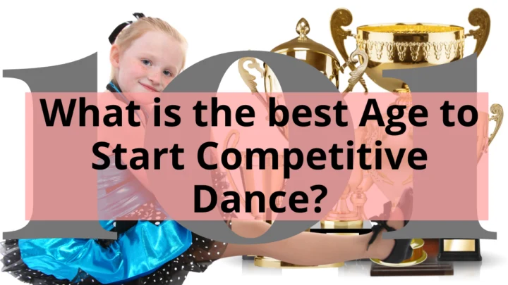 Title - What is the best age to start competitive dance wut Girl in blue costume with lots of trophies