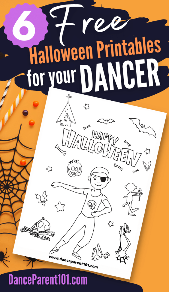 PIN DP101 Free Printables - Fun Halloween & Dance Themed Color In Pages