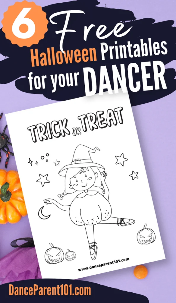 PIN DP101 Free Printables - Fun Halloween & Dance Themed Color In Pages