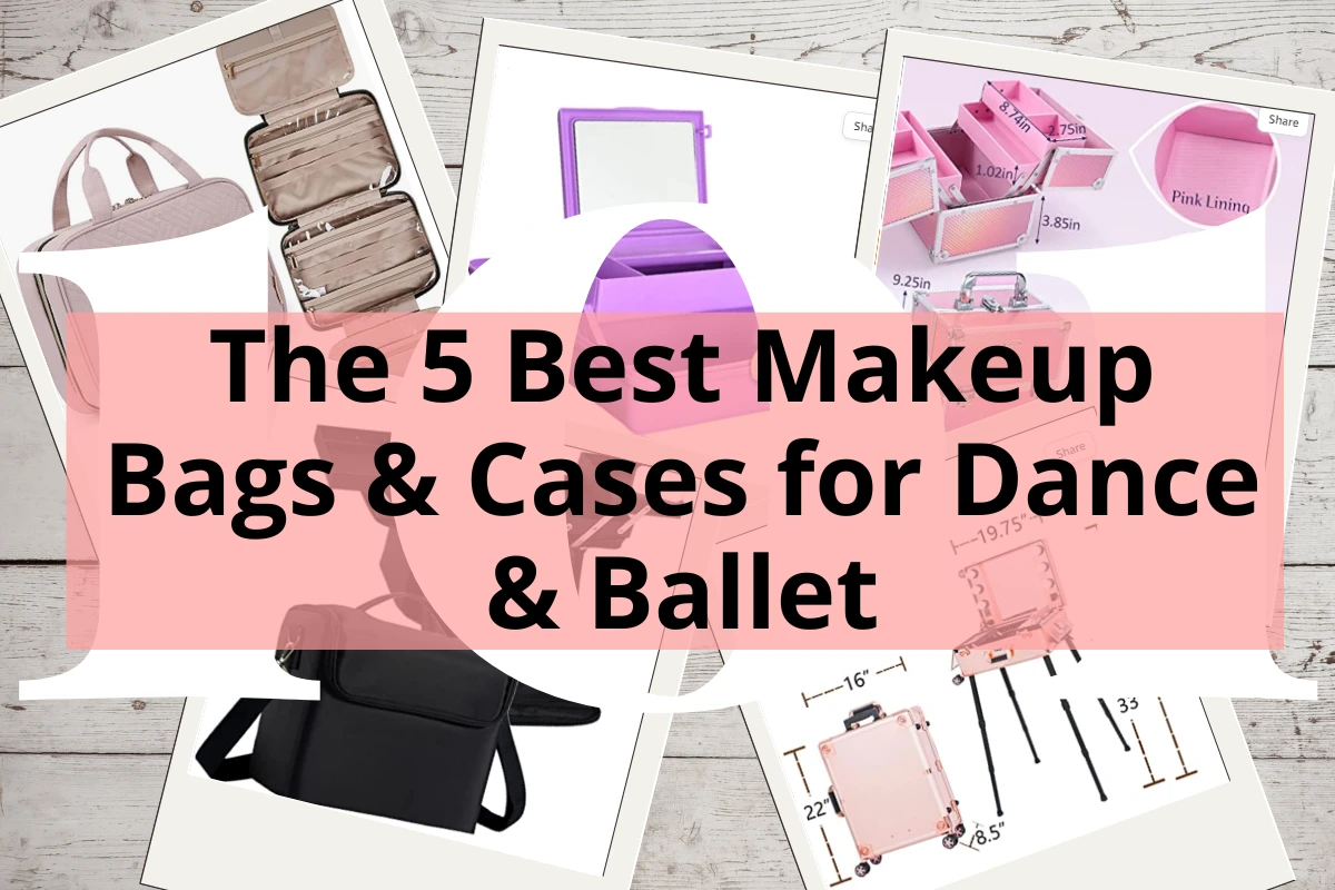 Title of the Article infront of Polaroid Images of the 5 makeup bags and cases chosen in the article