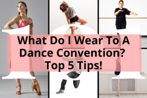 Title of the article in front of a grid of dancers in different styles of dancewear. Clockwise from left, ballroom dancer in a red top and black skirt. Jazz dancer in black shorts and a zebra print shirt. Male dancer in black pants and black shirt. Ballerina in a black leotard and pink tights. Male hip hop dancer in jeans and a teal hoodie.